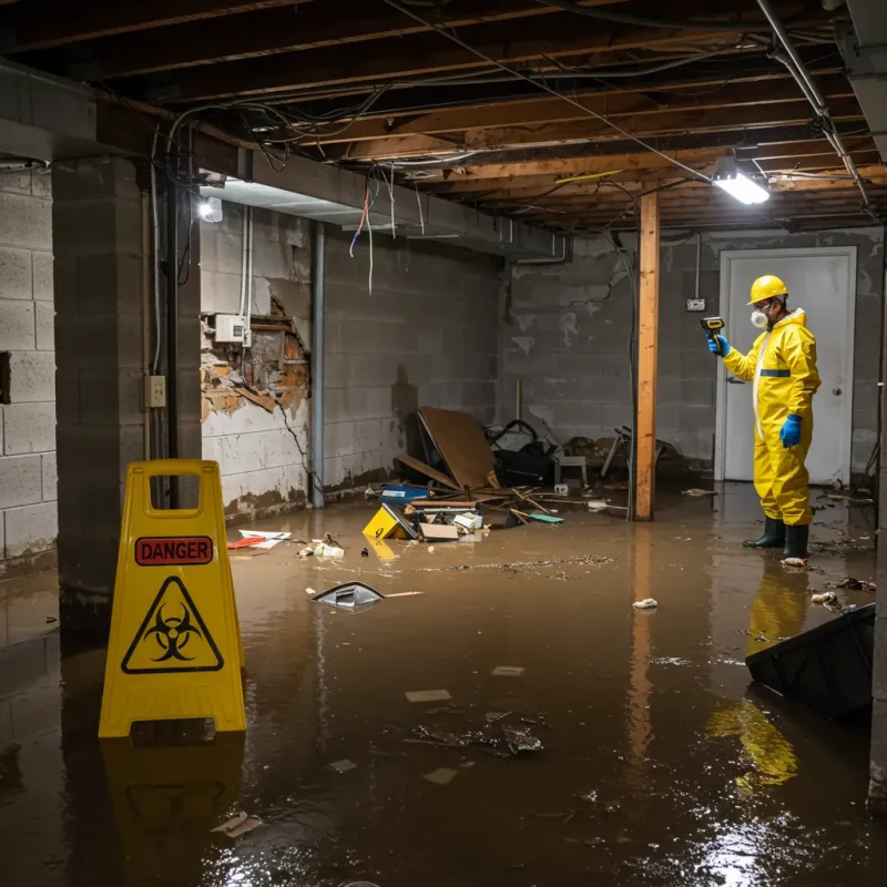 Flooded Basement Electrical Hazard in Valley Park, MO Property